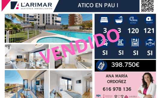 VENTA ÁTICO DÚPLEX EN EL PAU 1 ALICANTE